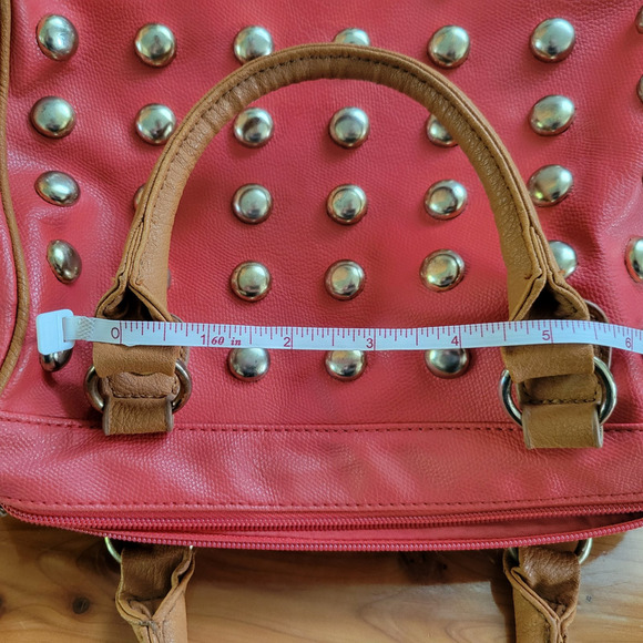 Studded Pink Satchel - Picture 11 of 11